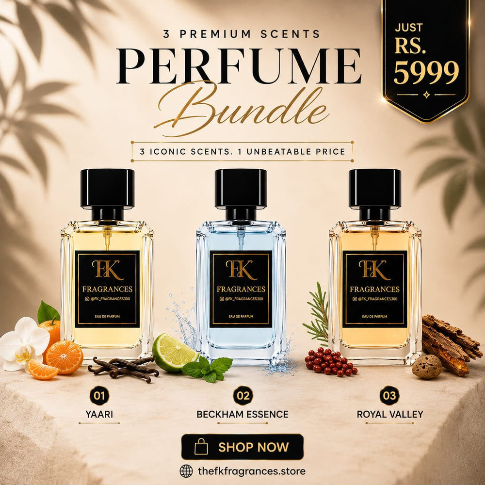 3 Premium Perfume Bundle – Yaari, Beckham Essence & Royal Valley
