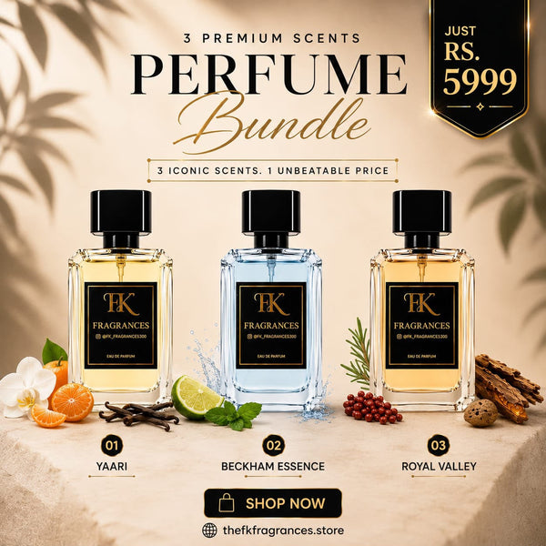 3 Premium Perfume Bundle – Yaari, Beckham Essence & Royal Valley